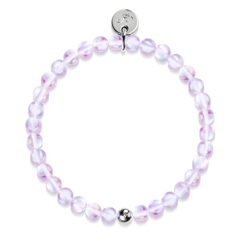 Ultraviolett | 925 Sterling Silber | Galaxie Glasperlenarmband